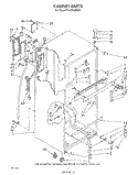 CABINET Diagram and Parts List for ET14ZKXWW01  Whirlpool Refrigerator