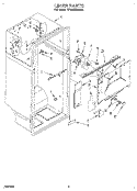 LINER Diagram and Parts List for RT20CKXXW01  Roper Refrigerator