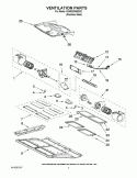 VENTILATION PARTS Diagram and Parts List for KHMS2056SSS2  KitchenAid Microwave