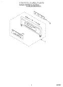 CONTROL PANEL, LITERATURE Diagram and Parts List for RBD305PDQ1  Whirlpool Wall Oven