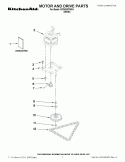 MOTOR AND DRIVE PARTS Diagram and Parts List for KFCK03ITWH1  KitchenAid Trash Compactor