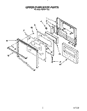 UPPER OVEN DOOR Diagram and Parts List for KEBI241YBL1  KitchenAid Wall Oven