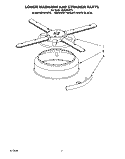LOWER WASHARM AND STRAINER Diagram and Parts List for 4KUDA220T5  KitchenAid Dishwasher
