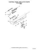 CONTROL PANEL AND LATCH PARTS Diagram and Parts List for IWU98761  Inglis Dishwasher