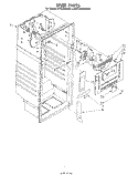 LINER Diagram and Parts List for ET16JKXSW01  Whirlpool Refrigerator