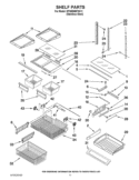 SHELF PARTS Diagram and Parts List for EF36BNNFSS11  Whirlpool Refrigerator