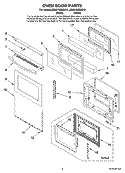 OVEN DOOR PARTS Diagram and Parts List for JGW8130DDB12  Jenn-Air Range