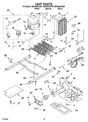 UNIT Diagram and Parts List for GD2LHGXLB01  Whirlpool Refrigerator