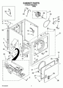 CABINET PARTS Diagram and Parts List for EGD4300VQ1  Estate Dryer