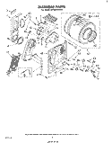 SECTION Diagram and Parts List for LE7000XMW0  Whirlpool Dryer