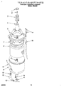 TUB AND BASKET Diagram and Parts List for LTG5243BW1  Whirlpool Washer Dryer Combo