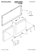 DOOR PARTS Diagram and Parts List for KBAU362TSS00  KitchenAid Wall Oven