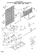 UNIT Diagram and Parts List for RT14HDYDW00  Roper Refrigerator