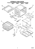 INTERNAL OVEN PARTS Diagram and Parts List for GW395LEPQ00  Whirlpool Range
