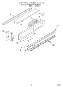 CONTROL PANEL Diagram and Parts List for RS6755XYW7  Whirlpool Range