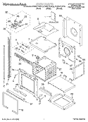 OVEN, LITERATURE Diagram and Parts List for KEBS277DBL9  KitchenAid Wall Oven