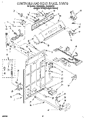 CONTROLS AND REAR PANEL Diagram and Parts List for LSC9245BQ0  Whirlpool Washer
