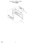 CONTROL PANEL, LITERATURE Diagram and Parts List for RBS270PDB4  Whirlpool Wall Oven
