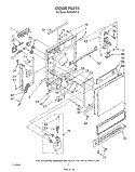 DOOR Diagram and Parts List for DU8300XT2  Whirlpool Dishwasher