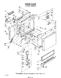 DOOR Diagram and Parts List for SHU50043  Whirlpool Dishwasher