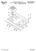COOKTOP Diagram and Parts List for SF315PEGN0  Whirlpool Range