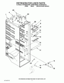 REFRIGERATOR LINER PARTS Diagram and Parts List for GSF26C5EXB02  Whirlpool Refrigerator