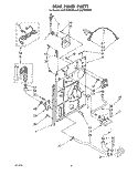 REAR PANEL Diagram and Parts List for CA2762XSW0  Whirlpool Washer