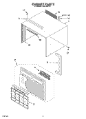 CABINET PARTS Diagram and Parts List for ACU104PK0  Whirlpool Air Conditioner