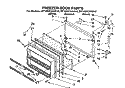 FREEZER DOOR Diagram and Parts List for ET18DKXAW10  Whirlpool Refrigerator