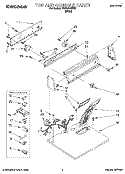 TOP AND CONSOLE, LIT/OPTIONAL Diagram and Parts List for TGDL400BW2  Whirlpool Dryer