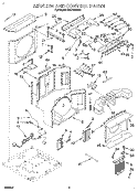 AIR FLOW AND CONTROL Diagram and Parts List for CAH12WB41  Crosley Air Conditioner