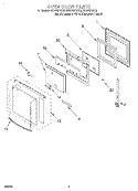OVEN DOOR Diagram and Parts List for RS675PXEQ2  Whirlpool Range