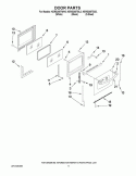 DOOR PARTS Diagram and Parts List for KERS205TBL5  KitchenAid Range