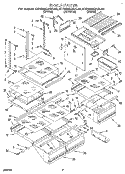 SHELF, LIT/OPTIONAL Diagram and Parts List for KTRS25QAAL00  KitchenAid Refrigerator