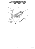 WATER DISPENSER PARTS, OPTIONAL PARTS Diagram and Parts List for ET1FHTXMQ00  Whirlpool Refrigerator
