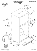 CABINET Diagram and Parts List for ET18SKREW01  Whirlpool Refrigerator
