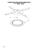 LOWER WASHARM AND STRAINER Diagram and Parts List for KUDF230BWH0  KitchenAid Dishwasher