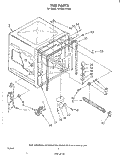 TUB , LITERATURE AND OPTIONAL Diagram and Parts List for DP3801XLW0  Whirlpool Dishwasher