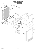 AIR FLOW PARTS Diagram and Parts List for 5ED2FHKXRL03  Whirlpool Refrigerator