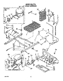 Part Location Diagram of 4388005 Whirlpool COMPRESSOR (INCLUDES ITMES 71, 72, 73, 74, 75, 76, 77)(ALSO ORDER 876765 TUBE KIT)