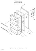 DOOR Diagram and Parts List for EV120FXXN00  Whirlpool Freezer