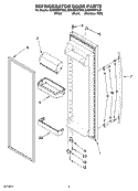 REFRIGERATOR DOOR PARTS Diagram and Parts List for ED5HHEXTL00  Whirlpool Refrigerator