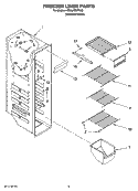 FREEZER LINER PARTS Diagram and Parts List for ED5LHEXTD00  Whirlpool Refrigerator