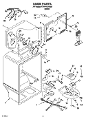 LINER PARTS Diagram and Parts List for ET8WTEXMQ02  Whirlpool Refrigerator