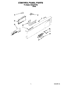 CONTROL PANEL PARTS Diagram and Parts List for KUDJ02CRBS4  KitchenAid Dishwasher