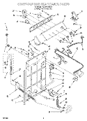 CONTROLS AND REAR PANEL Diagram and Parts List for 7LSR7233HZ0  Whirlpool Washer