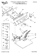 TOP AND CONSOLE, LIT/OPTIONAL Diagram and Parts List for LGC7646DZ1  Whirlpool Dryer
