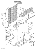 UNIT PARTS Diagram and Parts List for IR8GSMXRS02  Whirlpool Refrigerator