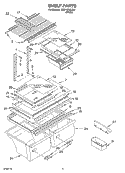 SHELF, OPTIONAL Diagram and Parts List for ST21HPXLQ01  Whirlpool Refrigerator