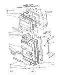 DOOR Diagram and Parts List for ET12DCXMWR1  Whirlpool Refrigerator
